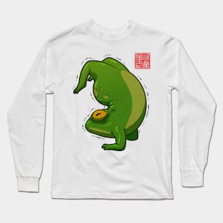 yoga frog scorpion pose Long Sleeve T-Shirt